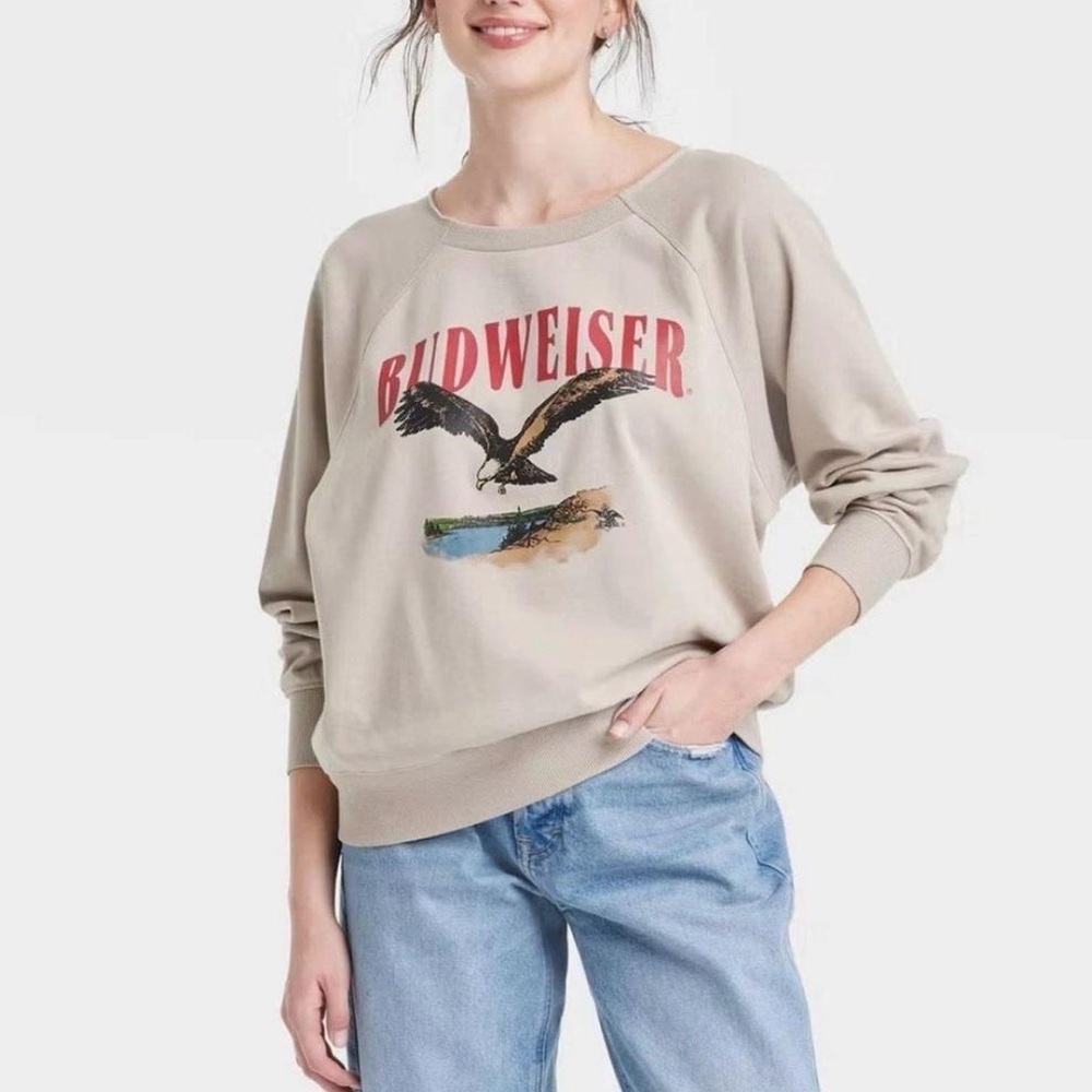 Budweiser Graphic Sweatshirt in‎ Beige